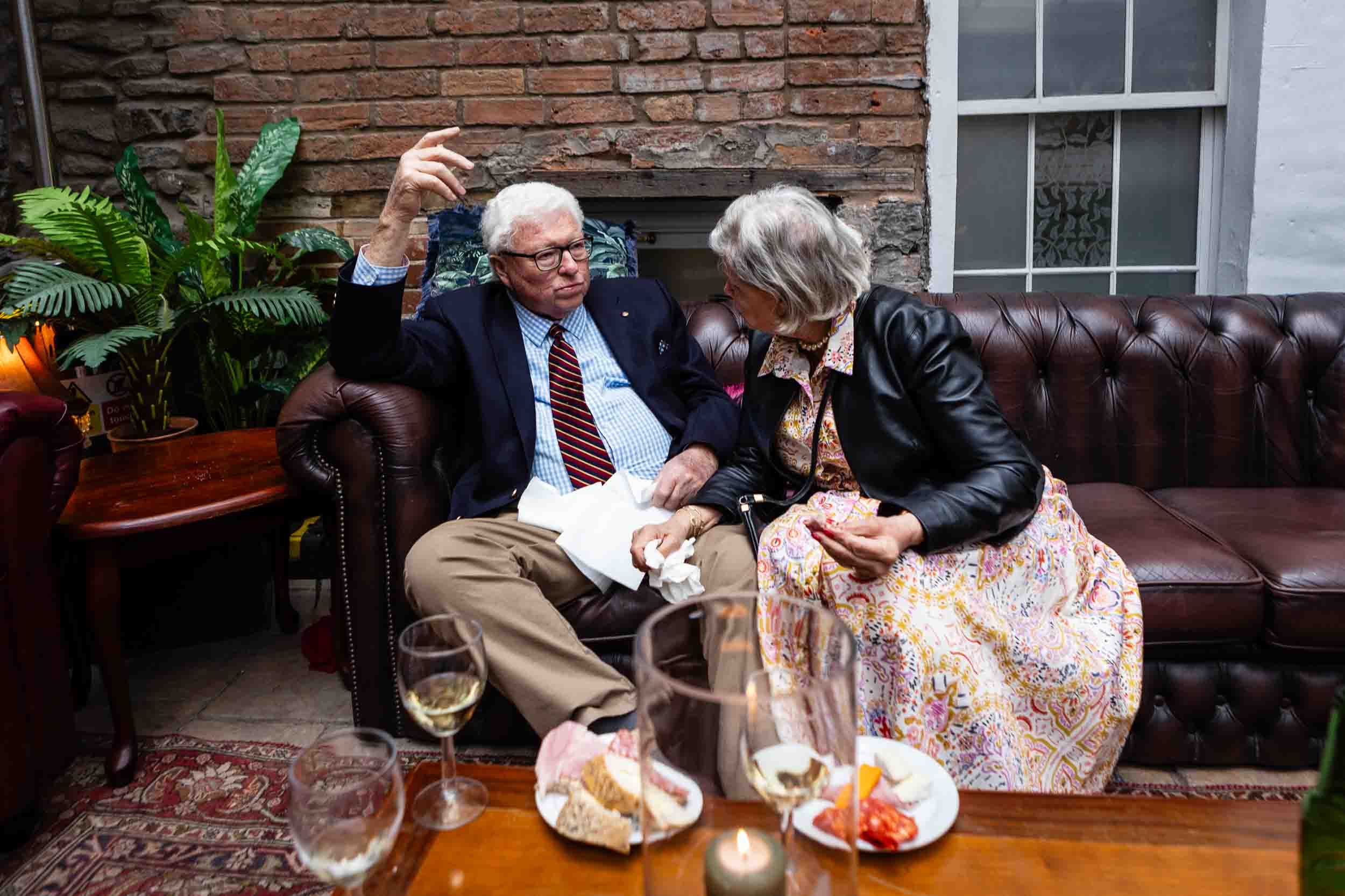 Guests chat at The Radnor Rooms wedding venue, Bristol.