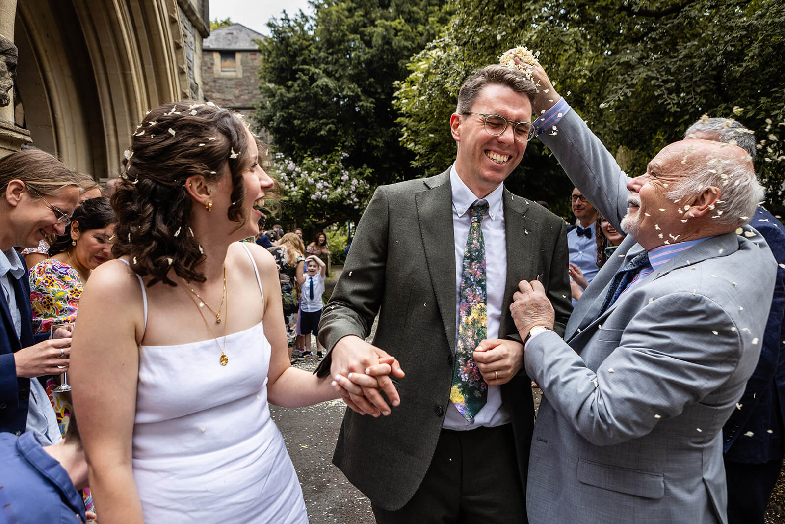 Wedding guests at the Elmgrove Centre Bristol| Wedding Photographer