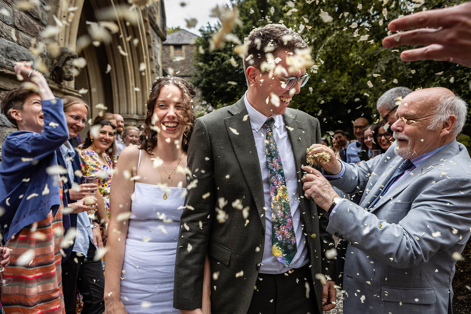 Wedding guests at the Elmgrove Centre Bristol| Wedding Photographer