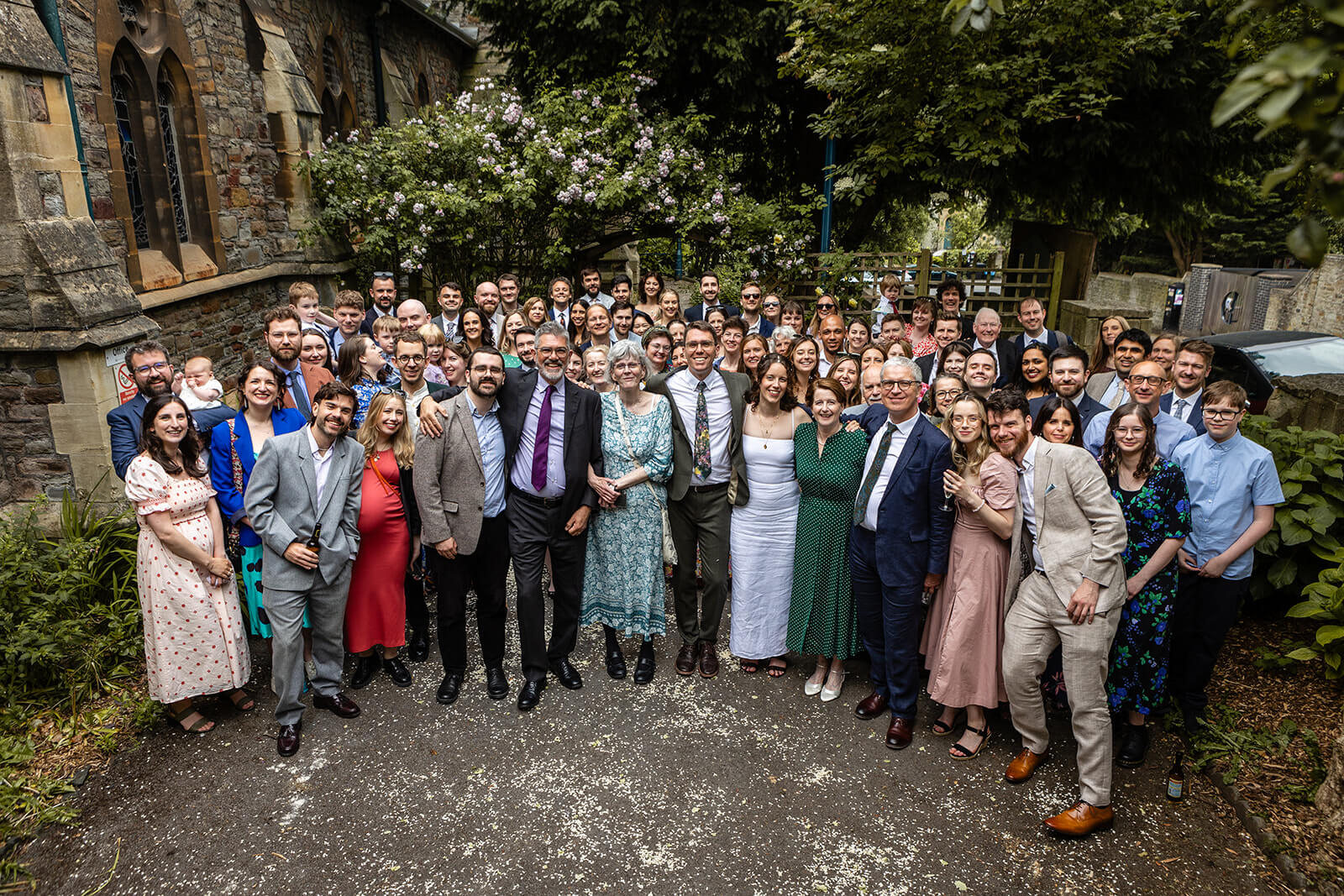 Wedding guests at the Elmgrove Centre Bristol| Wedding Photographer