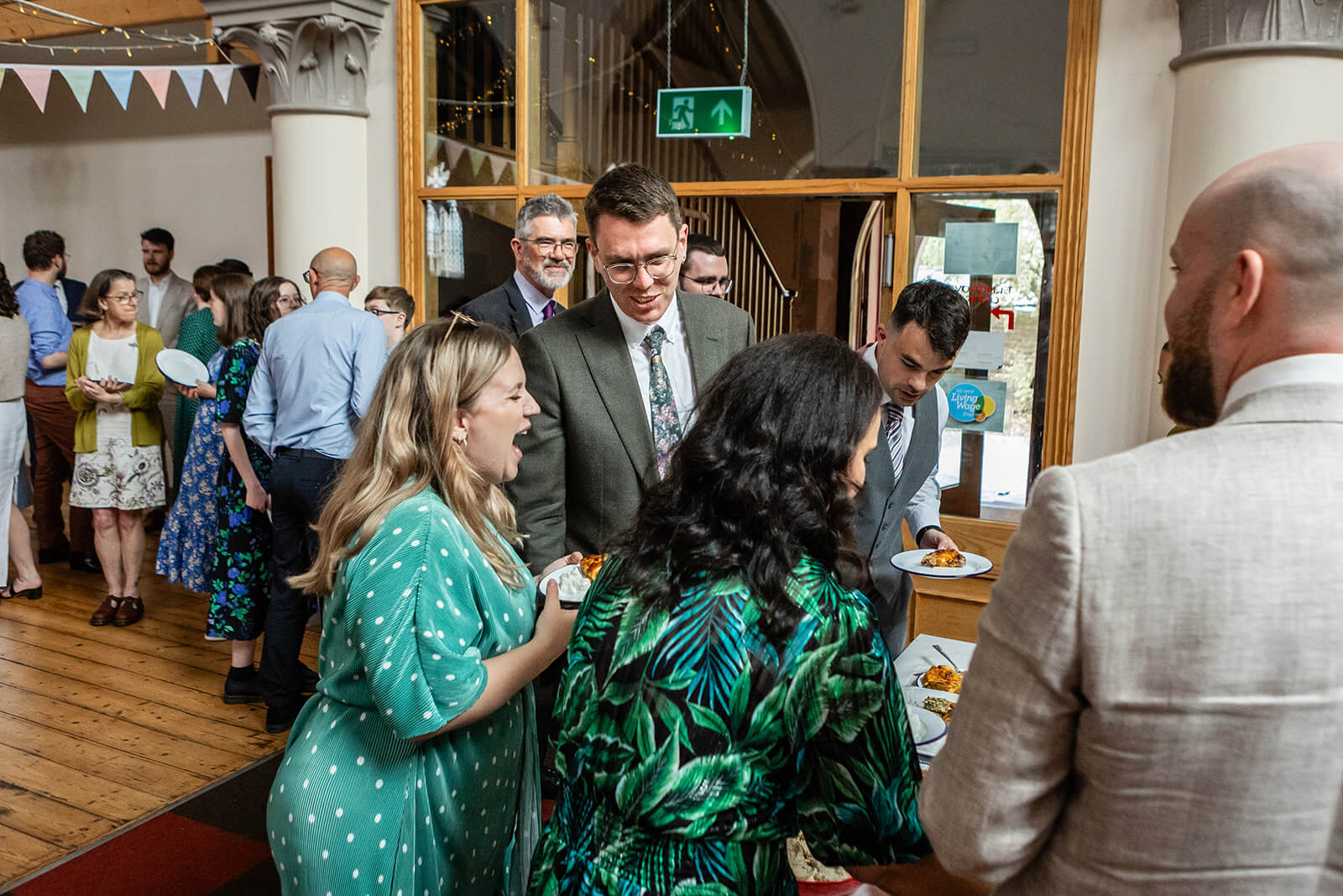 Wedding guests at the Elmgrove Centre Bristol| Wedding Photographer