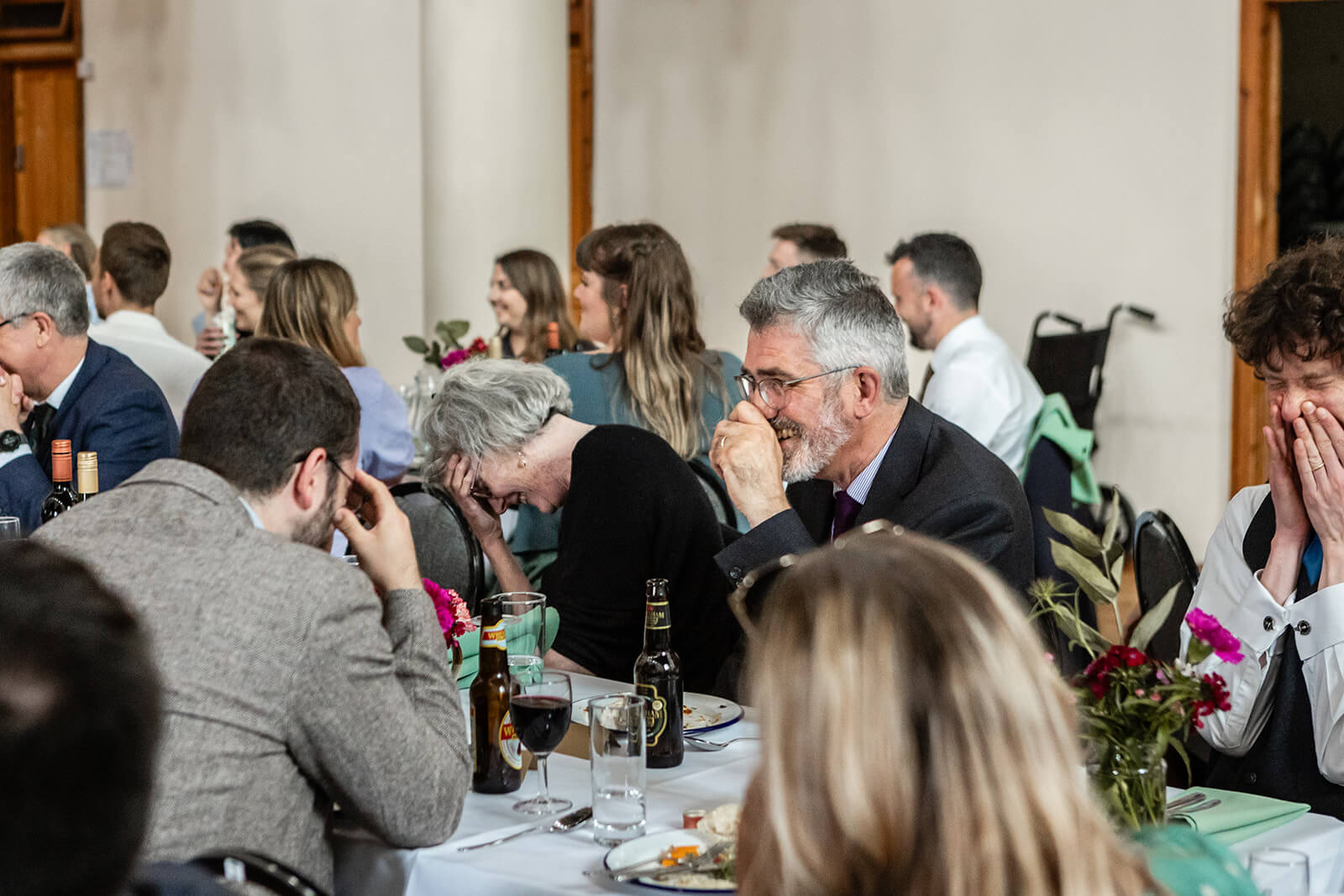 Wedding guests at the Elmgrove Centre Bristol| Wedding Photographer