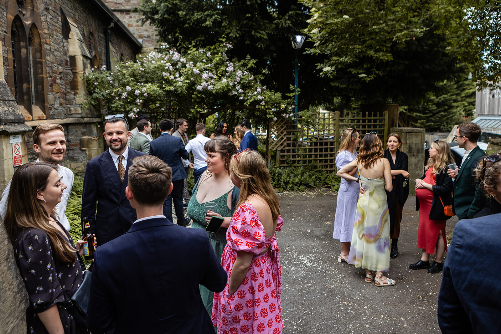 Wedding guests at the Elmgrove Centre Bristol| Wedding Photographer