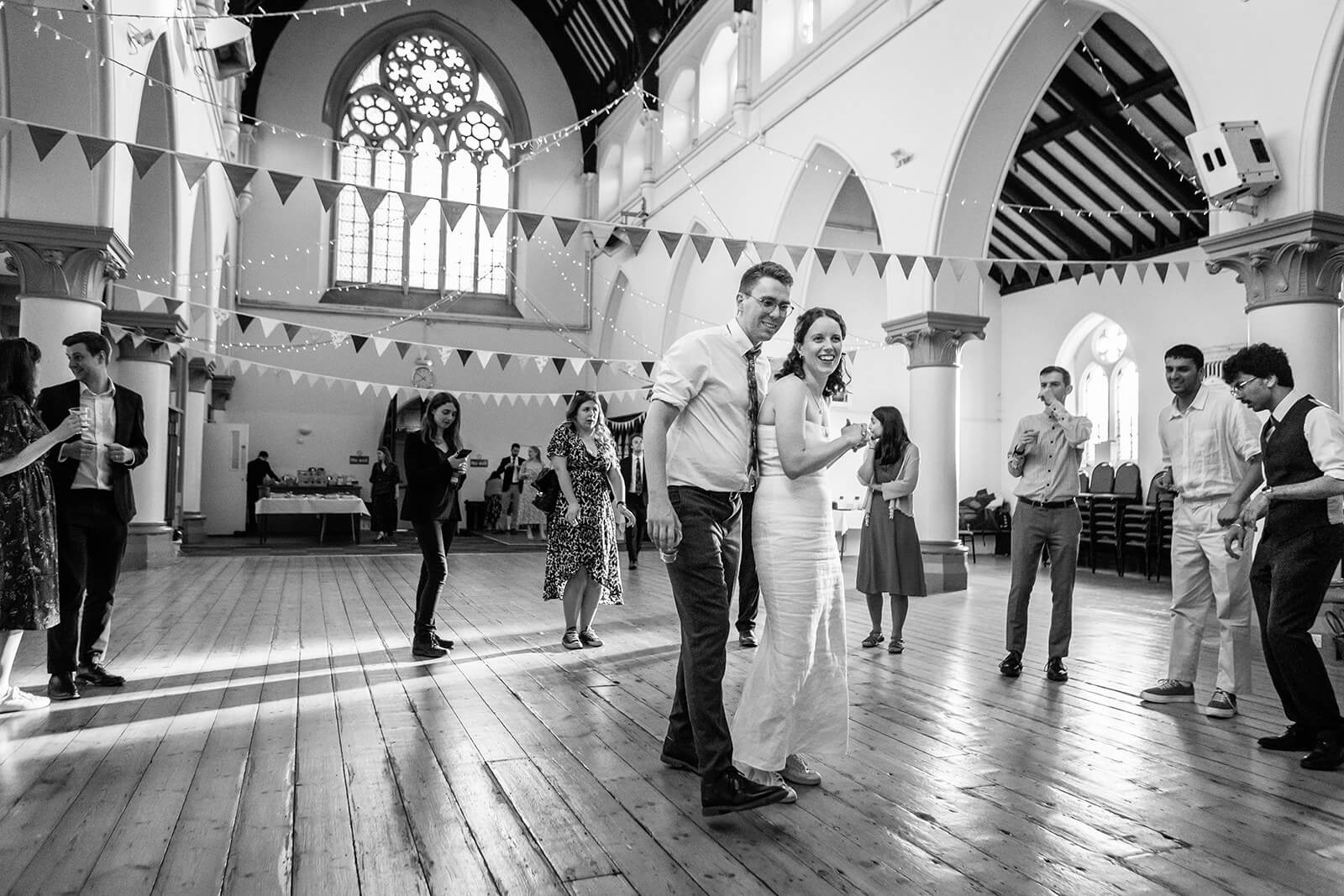 Wedding guests at the Elmgrove Centre Bristol| Wedding Photographer