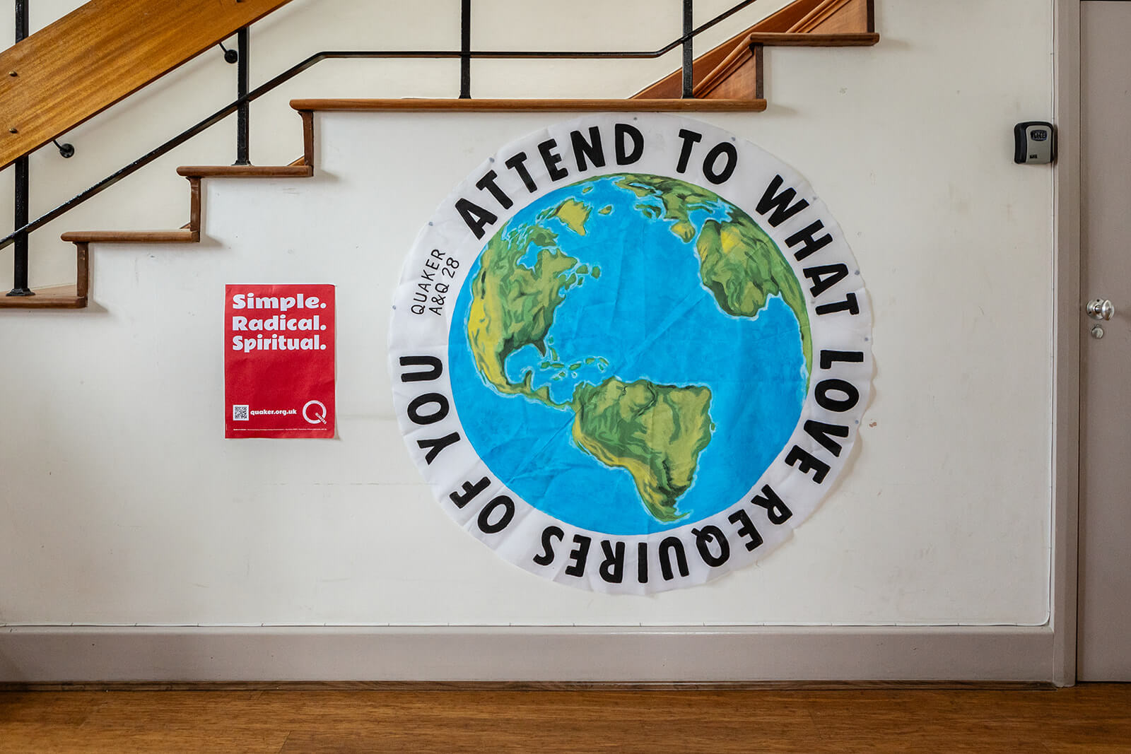 Sign inside Redland Quaker House Bristol | Wedding Photographer Bristol.