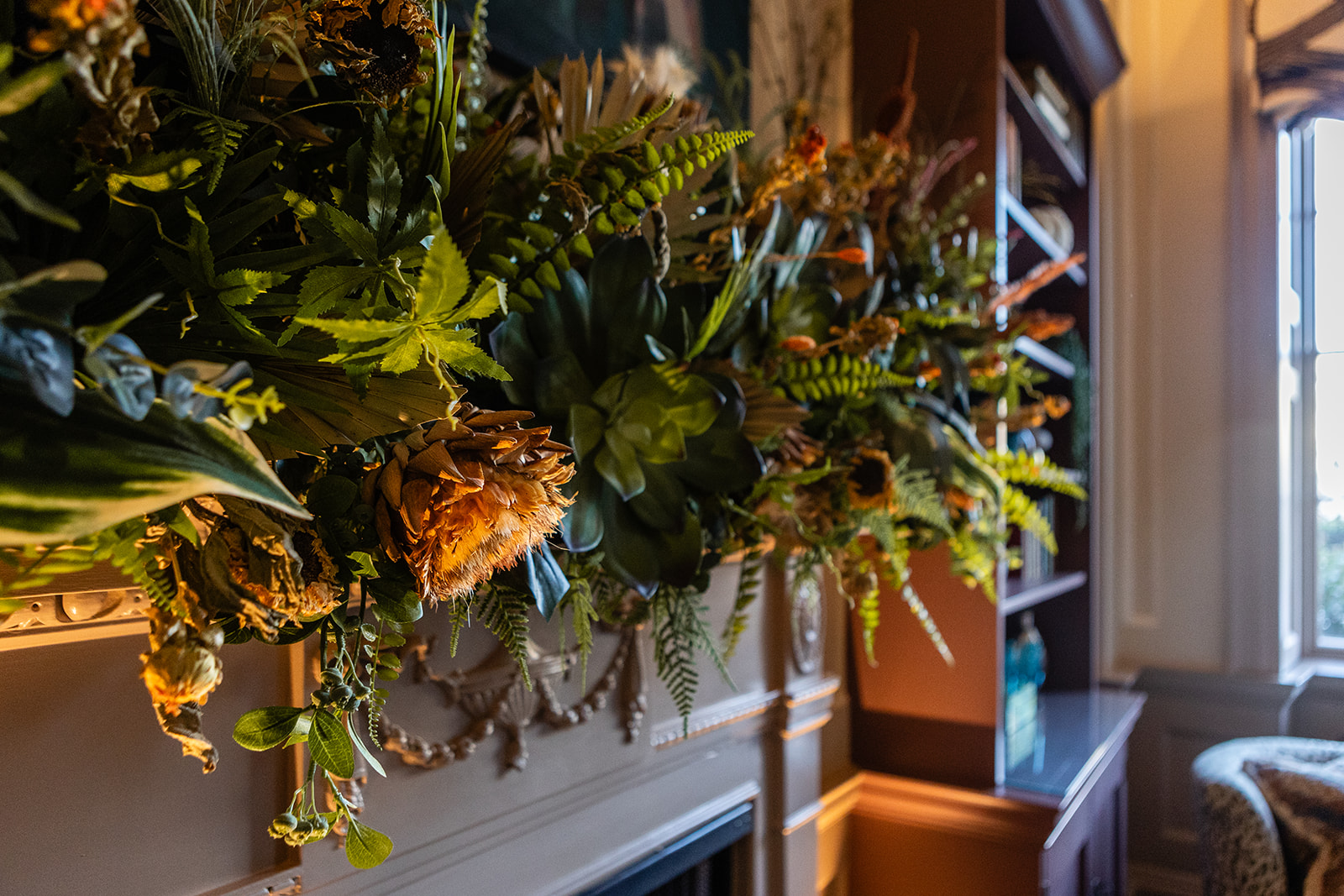 View of flowers at The Royal Crescent Hotel Bath | Guildhall Bath Wedding photos