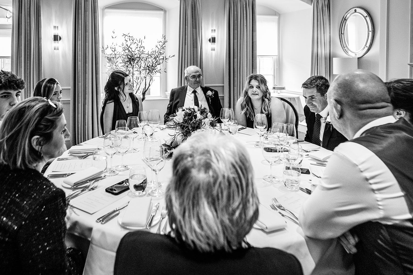 View of a wedding reception at The Royal Crescent Hotel Bath | Guildhall Bath Wedding photos