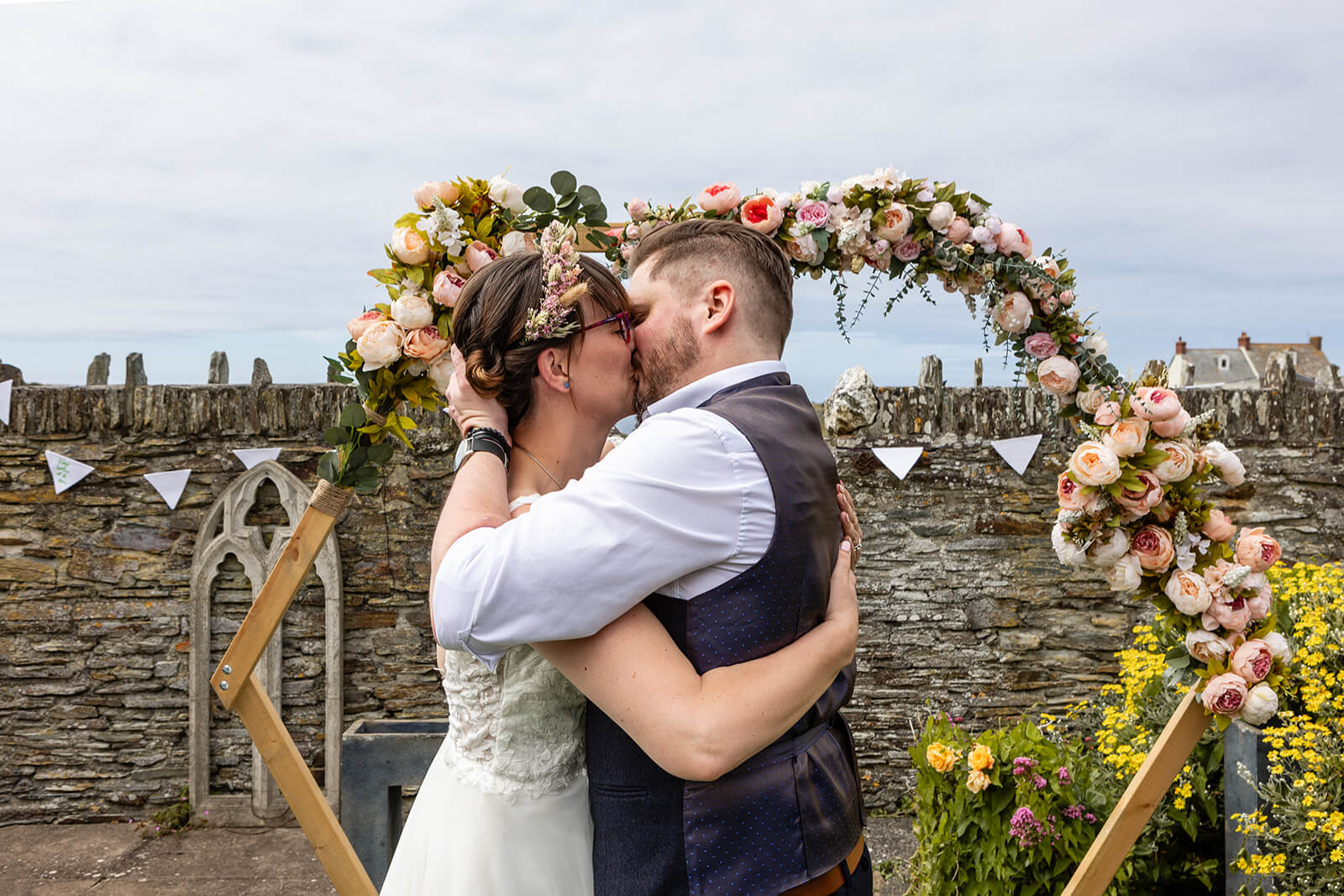First kiss | Rose Dedman Wedding Photographer UK