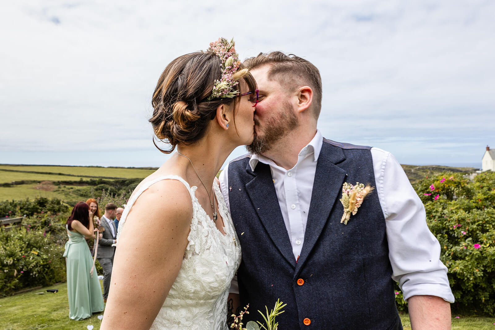 Beach coastal wedding photography | Rose Dedman Wedding Photographer UK