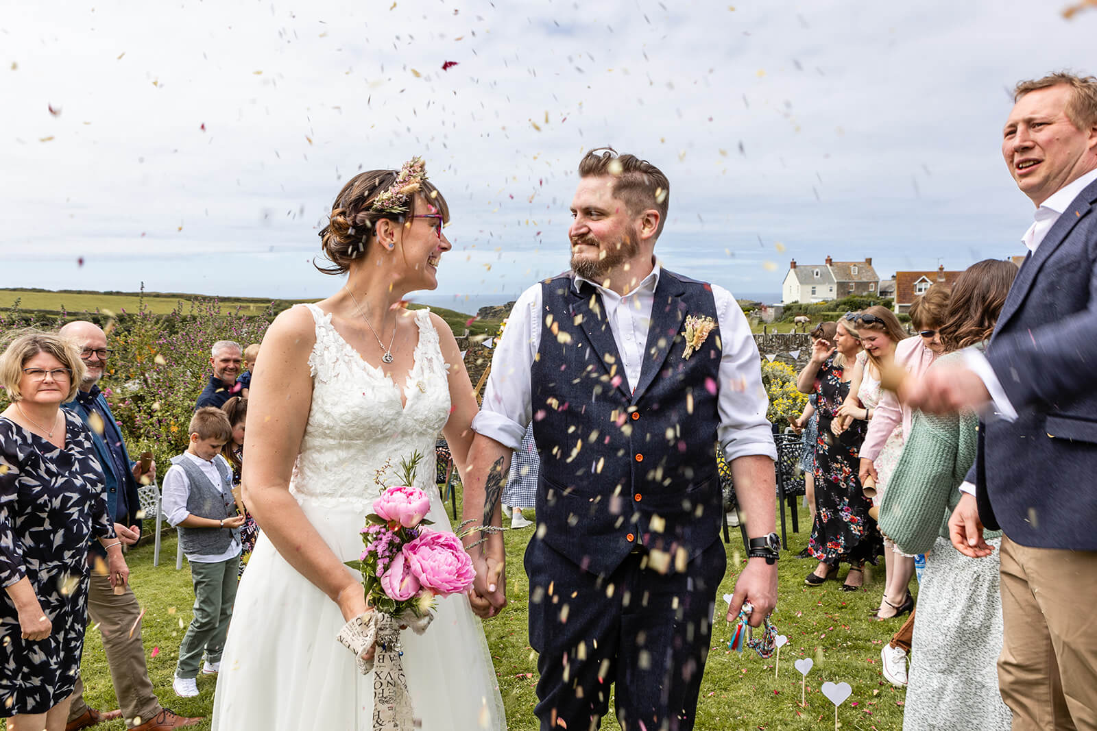 Beach coastal wedding photography | Rose Dedman Wedding Photographer UK