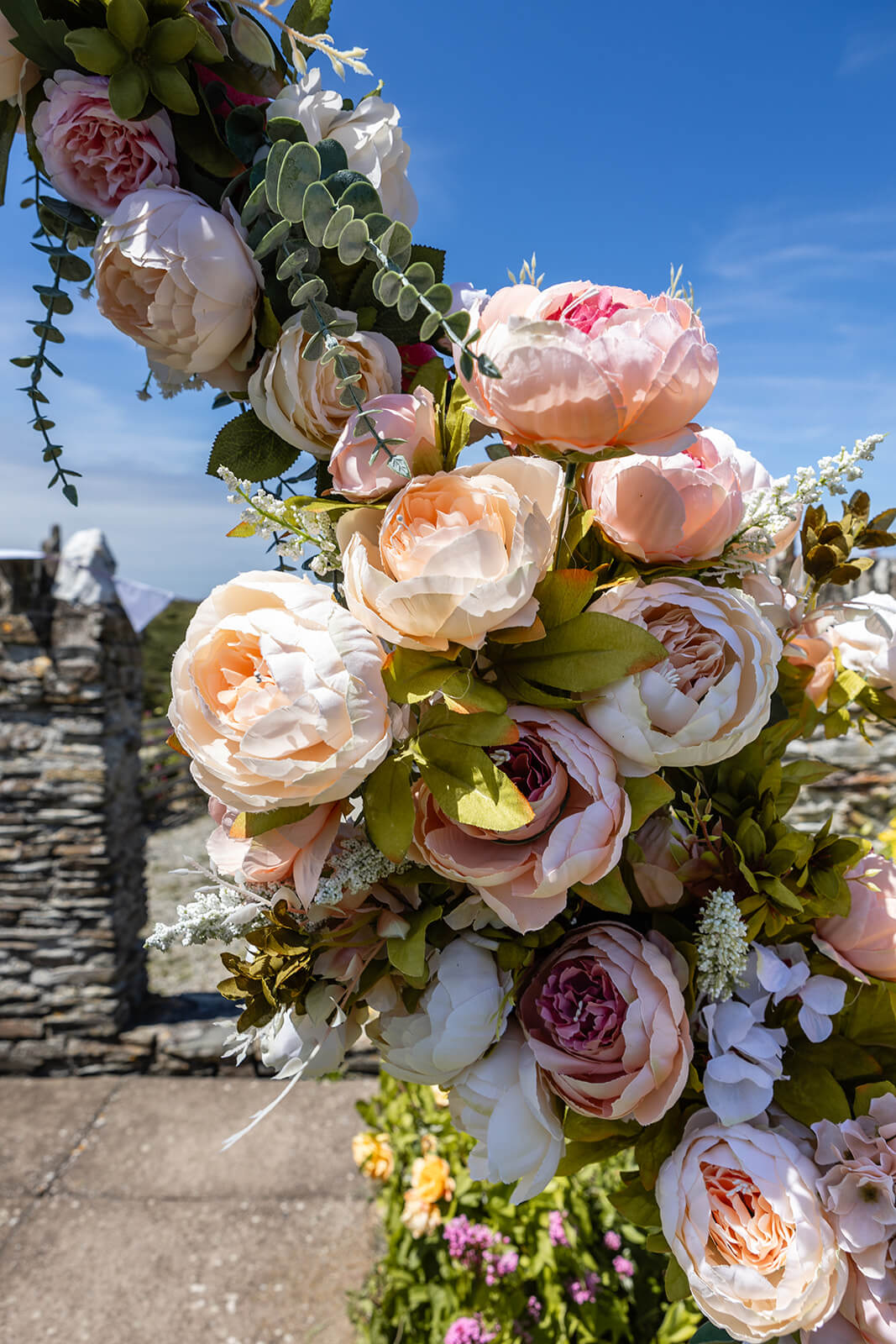 Wedding flowers coastal wedding | Rose Dedman Wedding Photographer UK
