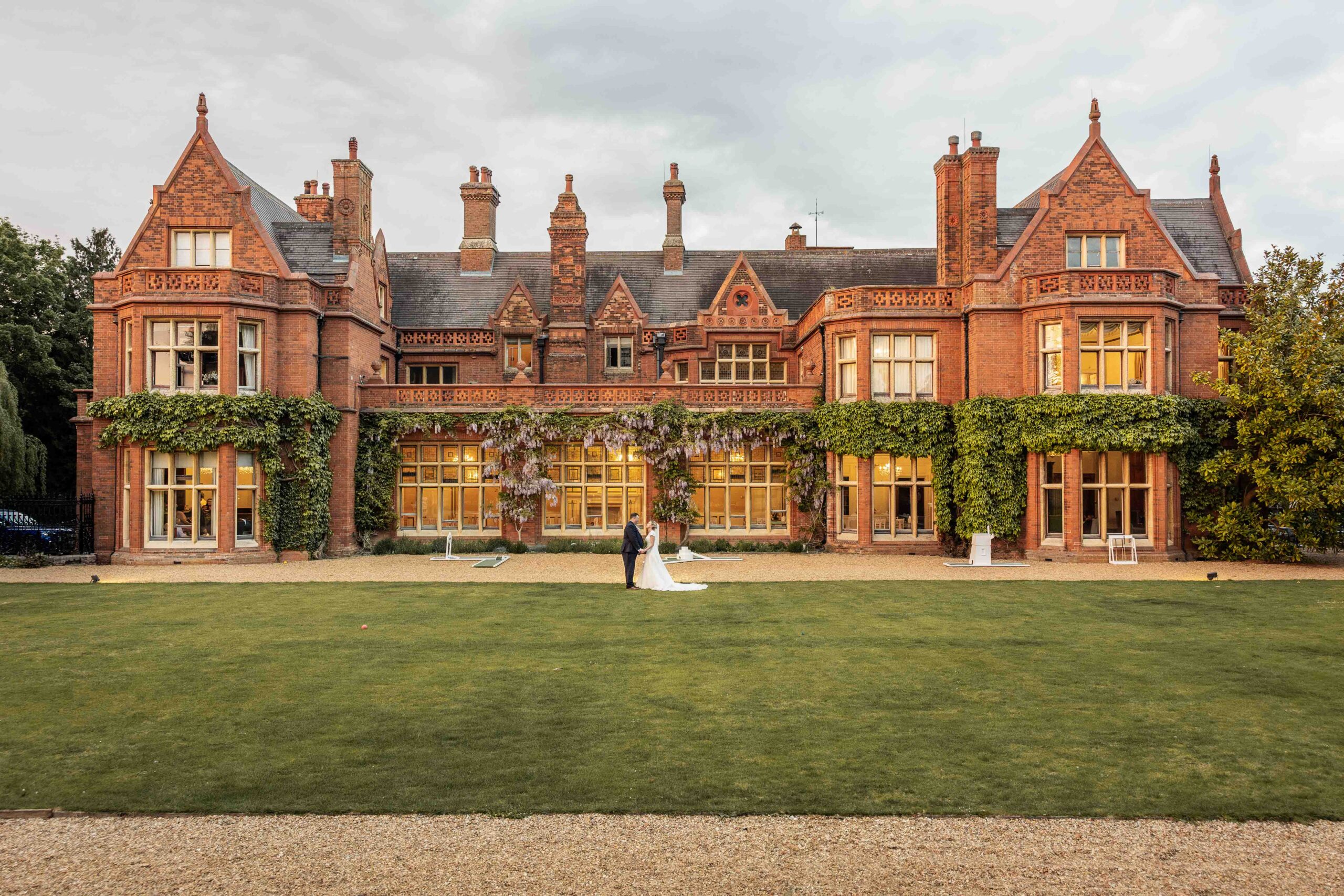 Somerset country house wedding venue with ivy-covered facade and gardens. Coombe Lodge wedding photographer (this is not Coombe Lodge).