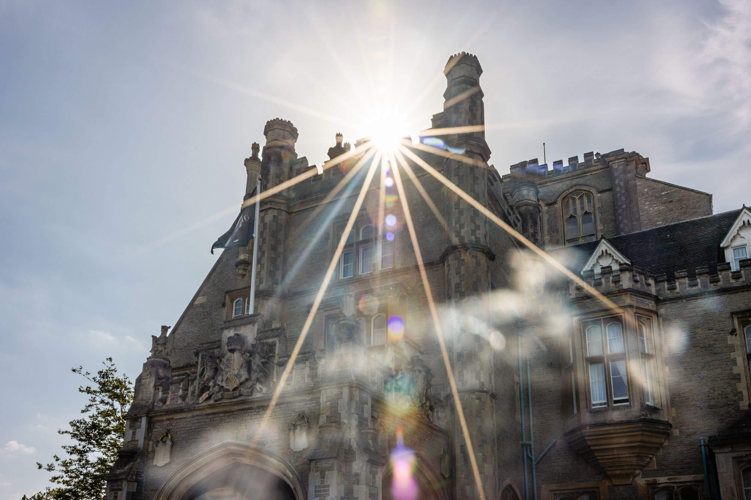 Sunlight over Tortworth Court | Tortworth Court Wedding Photographer