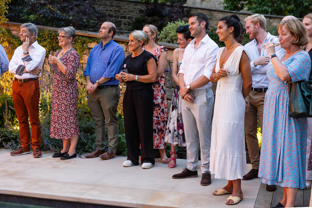 Group enjoying a garden gathering