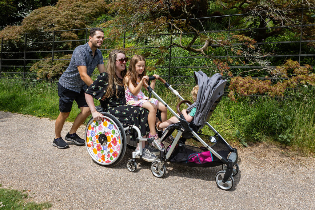 Family enjoying a day outdoors together.