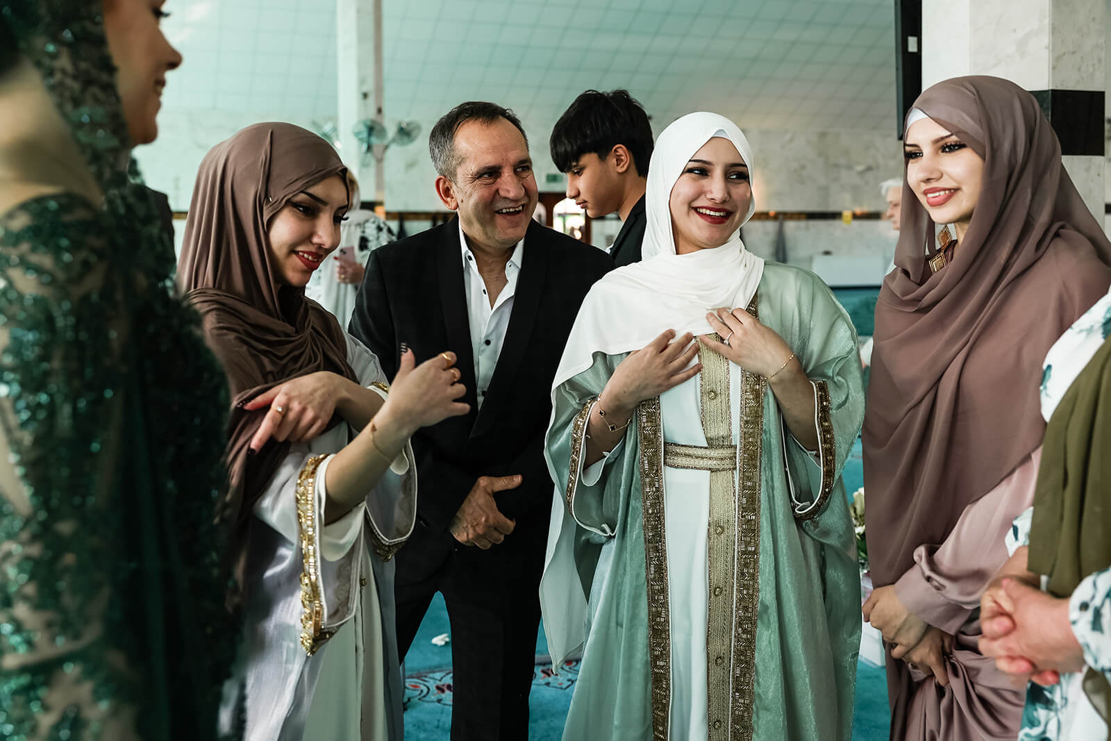 Joyful Nikkah wedding ceremony with family blessing at Oxford Central Mosque